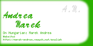 andrea marek business card